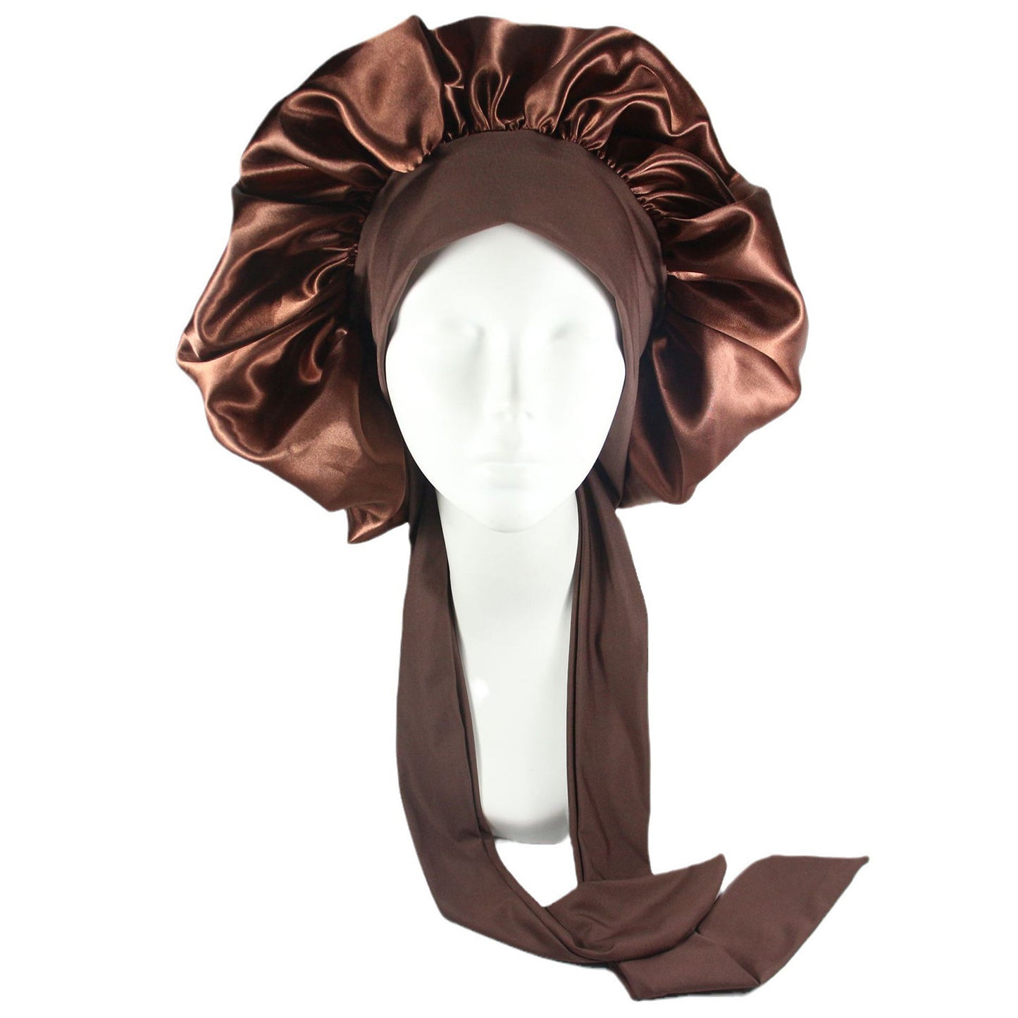 Women's Color Large Satin Nightcap High Elastic Hats & Caps