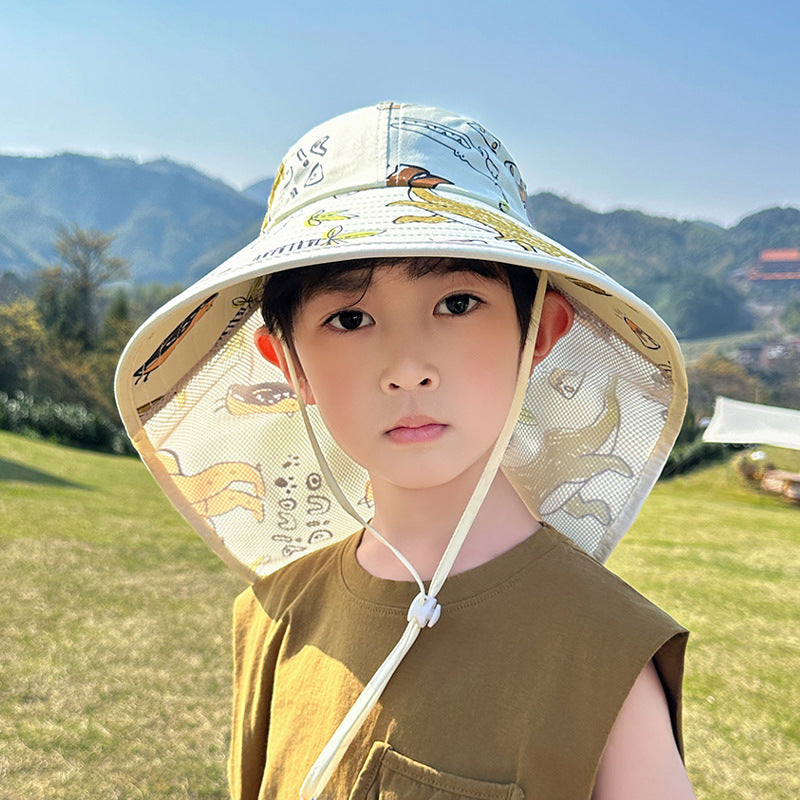 Children's Summer Cartoon Male Female Outdoor Protection Kids' Headwear