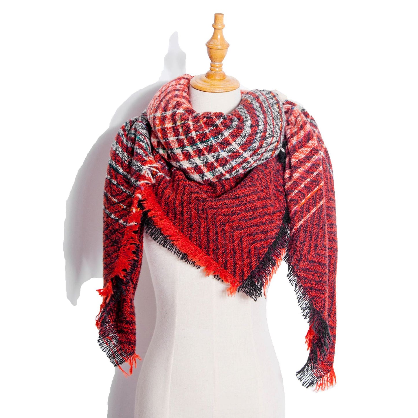 Versatile Source Shawl Large Plaid Triangle Scarfs