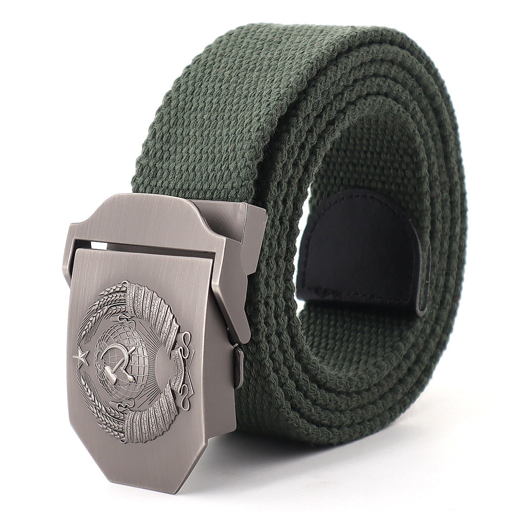 Women's & Men's Canvas Outdoor Military Training Casual Pants Belts