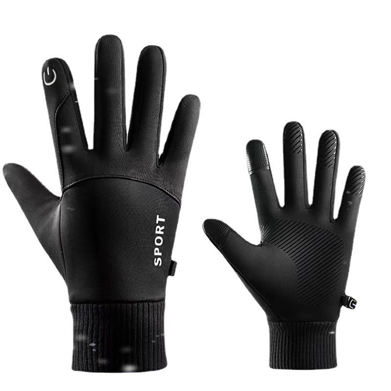 Women's & Men's Touch Screen Warm Cycling Driving Motorcycle Electric Thickened Fleece-lined Gloves