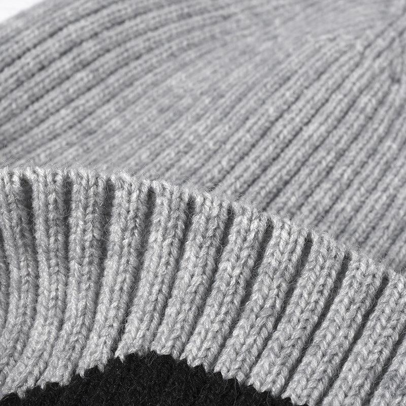 Women's & Men's Simple Warm Fleece-lined Beanie Hat Fashion Woolen Hats & Caps