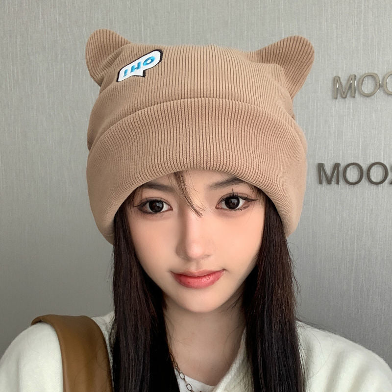 Women's Woolen Pile Heap Warm Fashion Korean Style Hats & Caps