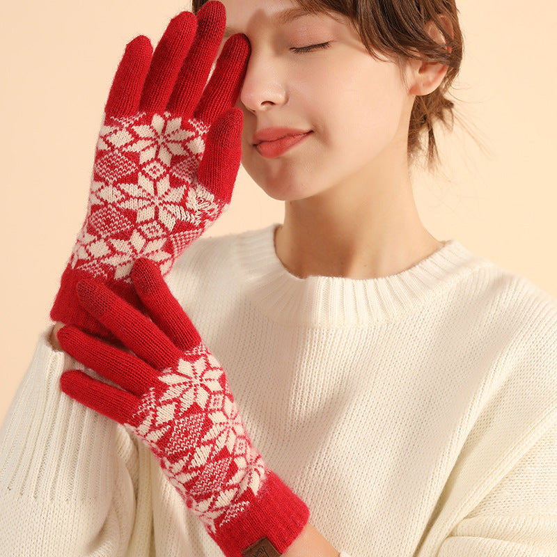 Zodiac Anniversary Year Red Winter Warm Gloves