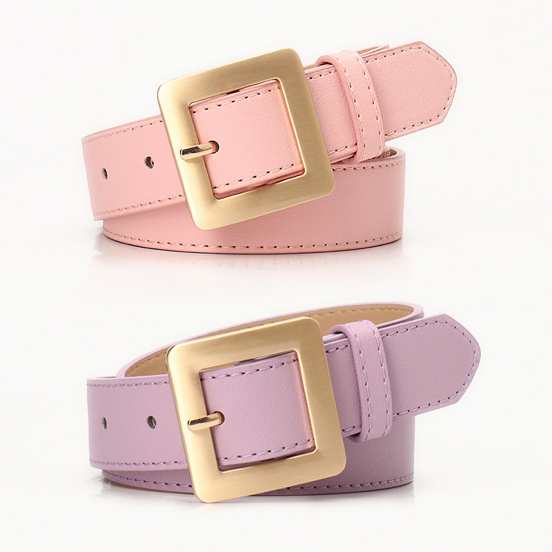 Women's Simple High-grade Square Buckle Fashion Korean Belts