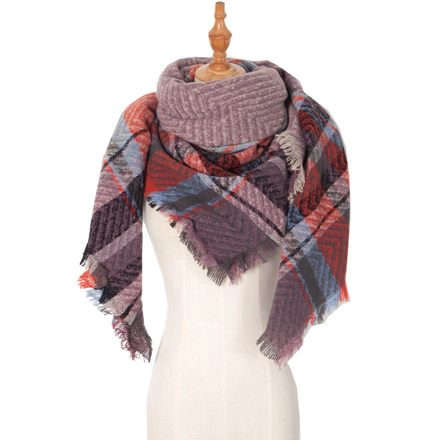 Versatile Source Shawl Large Plaid Triangle Scarfs