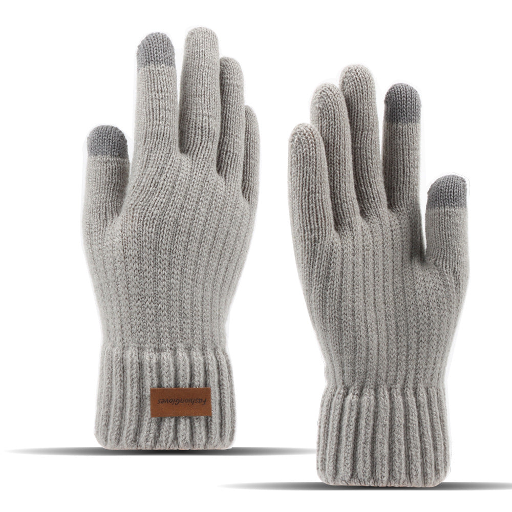 Men's Winter Touch Screen Finger Warm Veet Gloves