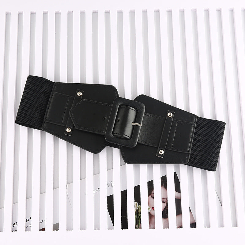 Women's Fashionable Retro Elastic Shirt Waist Seal Belts