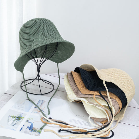 Women's Cotton Linen Breathable Face Small Solid-colored Sun Hats & Caps