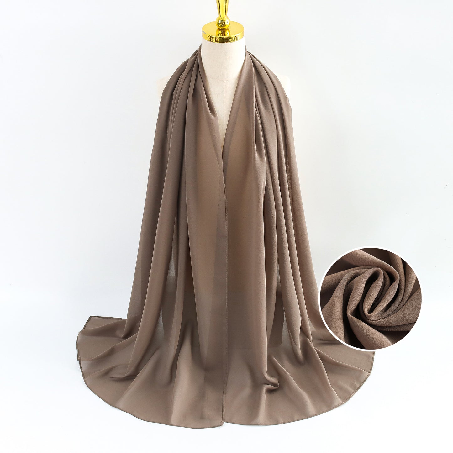 Women's Pearl Chiffon Solid Color Bubble Bag Scarfs