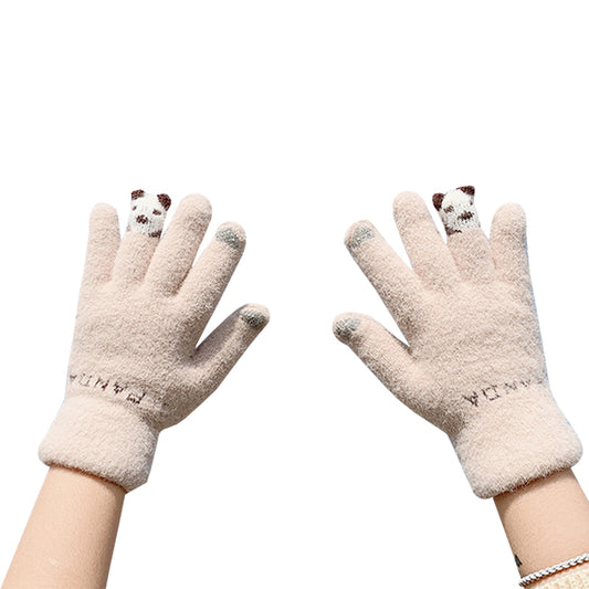 Women's Riding Cotton Fleece-lined Thickened Cycling Touch Gloves