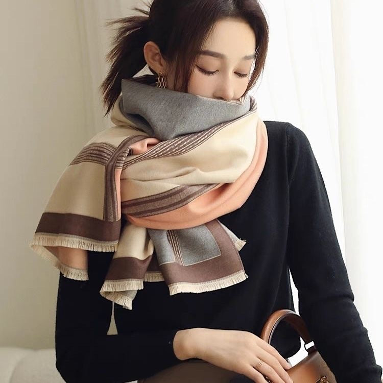 Women's Winter Korean Long Fashion Thick Shawl Scarfs