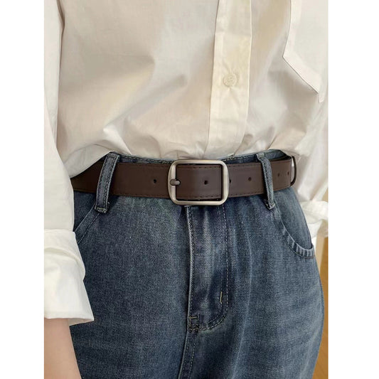 Women's High Sense Korean Style Jeans Decorative Male Belts