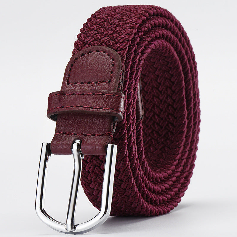 Women's & Men's Woven Elastic Stretch Canvas Female Korean Style Versatile Belts