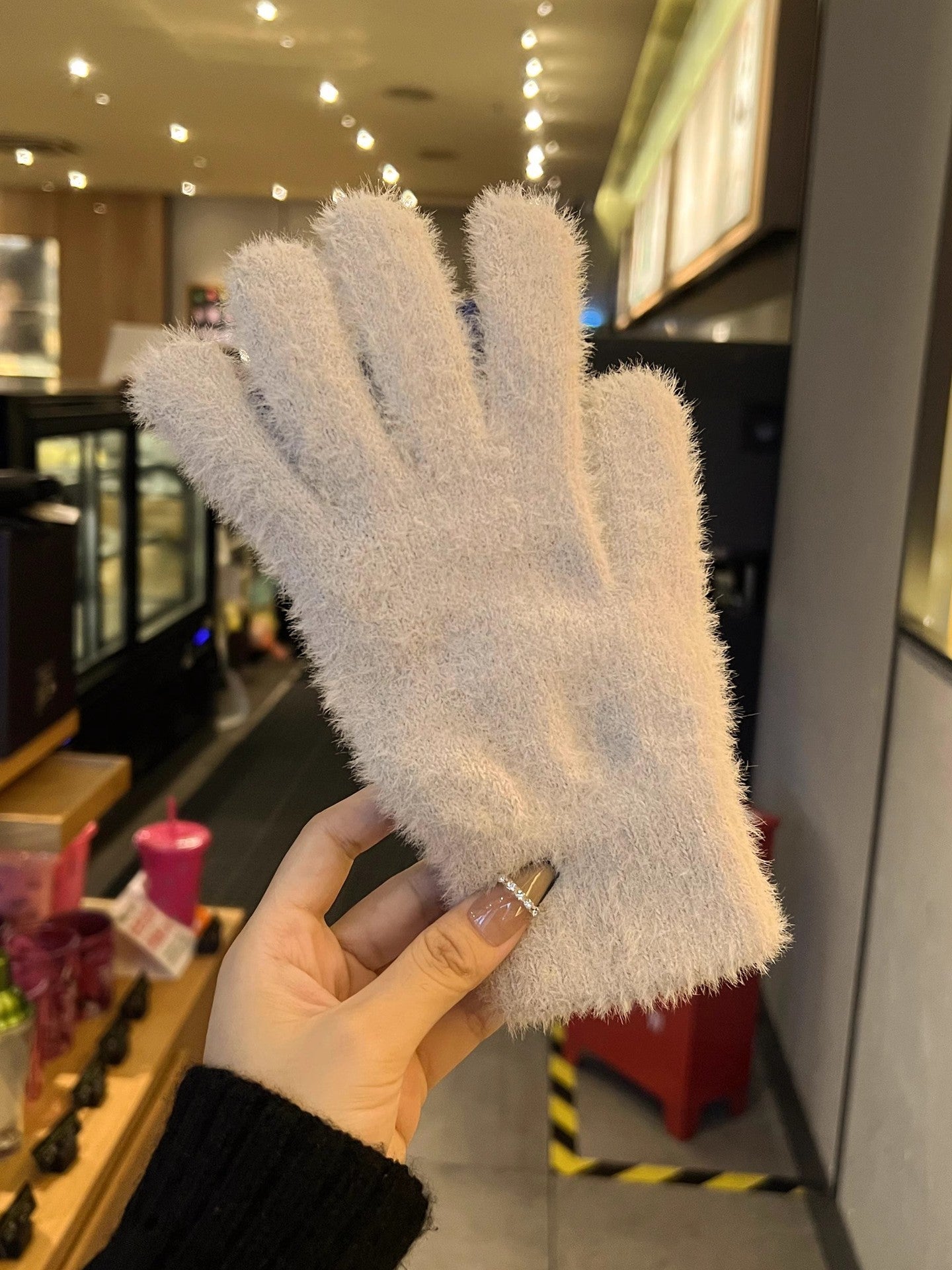 Plush Cute Korean Style Fleece Thickened Gloves