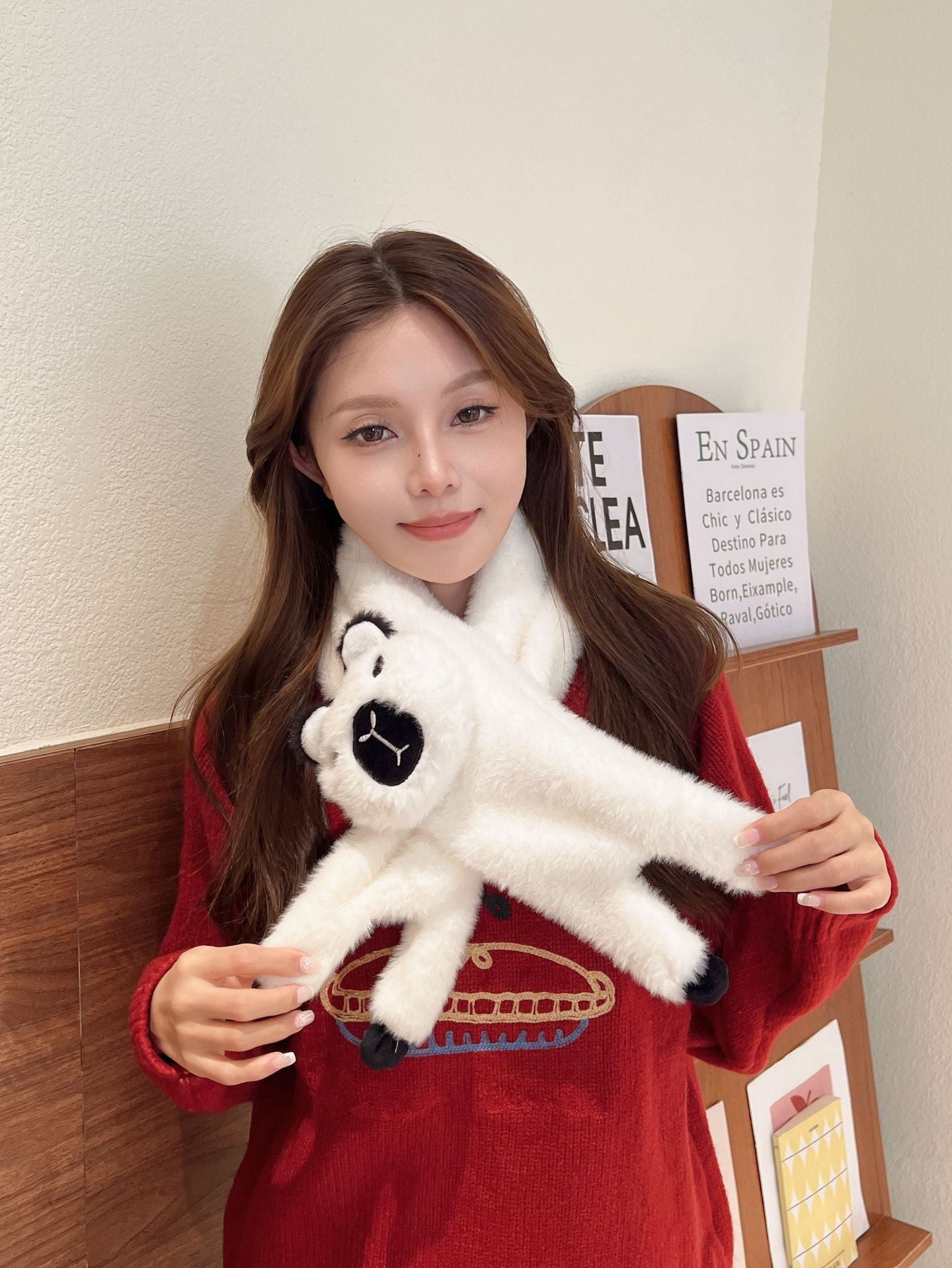 High Quality Plush Winter Imitation Rabbit Scarfs