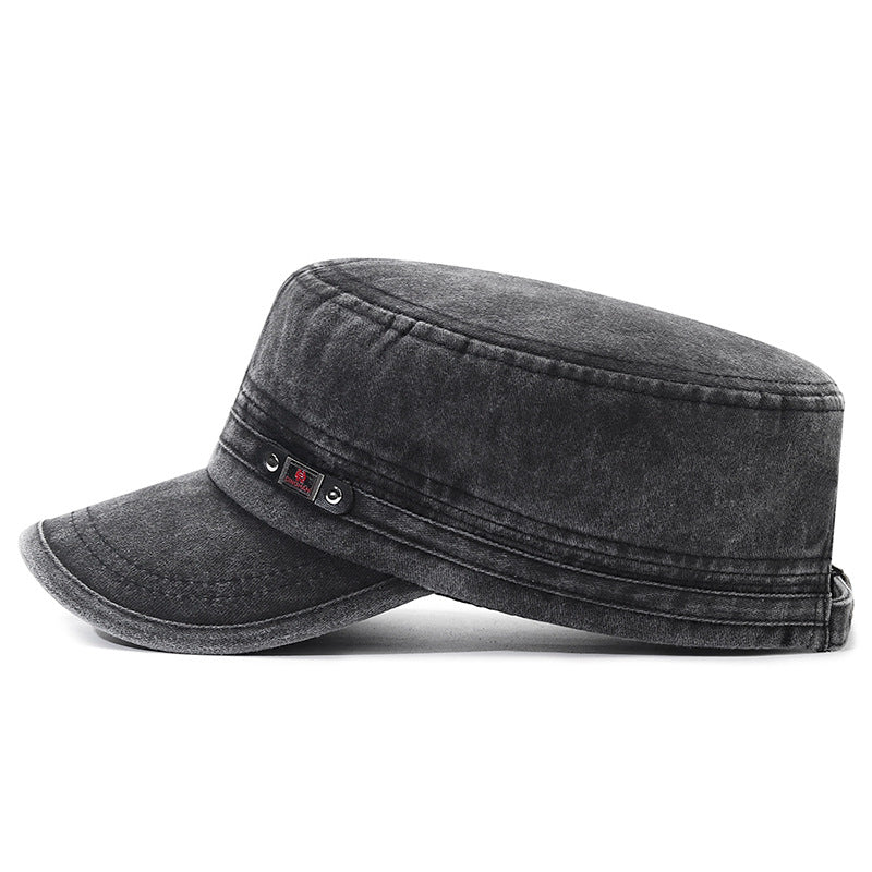 Men's Hat Distressed Cotton Cloth Flat-top Peaked Outdoor Hats & Caps