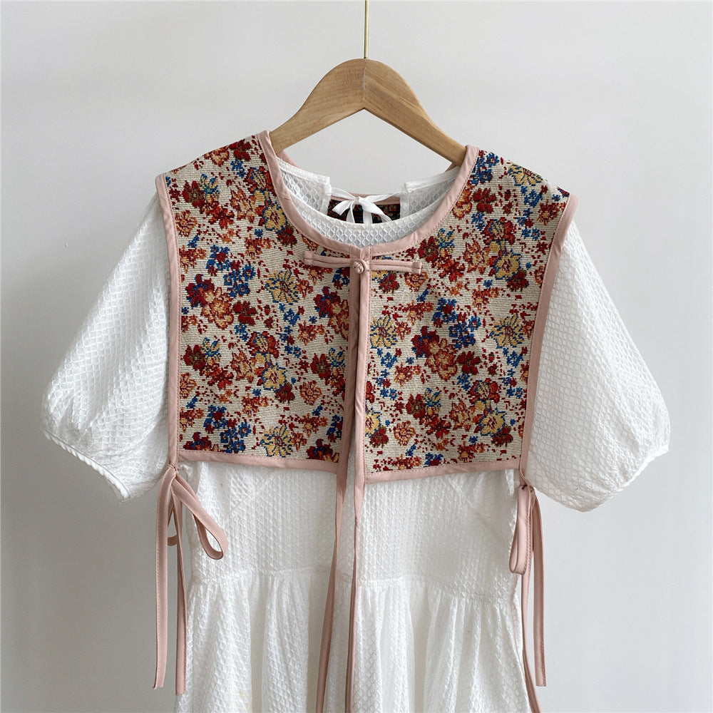 Women's Embroidered Shoulder Small Shawl Fake Collar Air-conditioned Room Waistcoat Scarfs