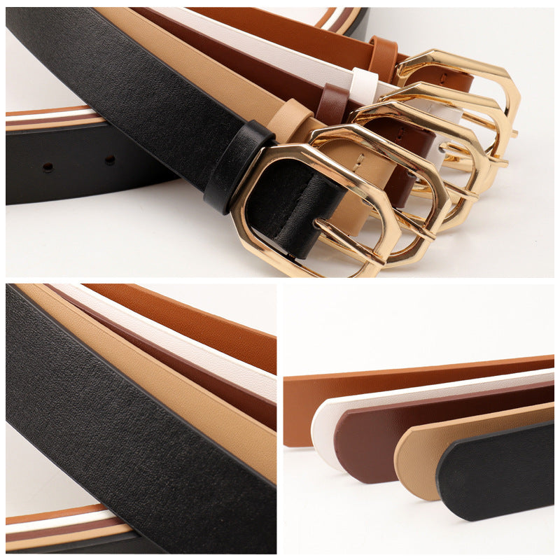 Women's Square Buckle Female Fashion Personality Style Belts