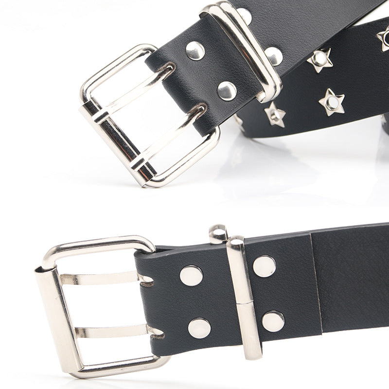 Women's Row Air Hole Fashion Casual Punk Belts