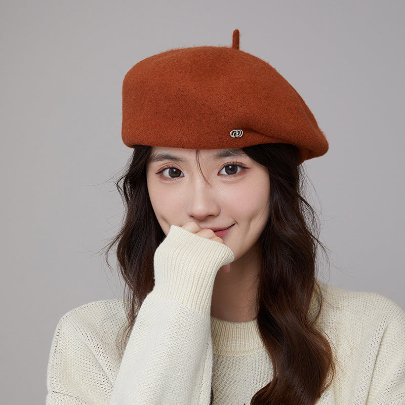 Women's Wool Beret Retro Artistic Painter Hat Temperament Hats & Caps