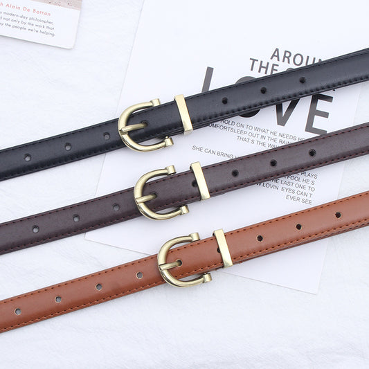 Women's Jeans Fashion Decorative Thin Style Simple Belts