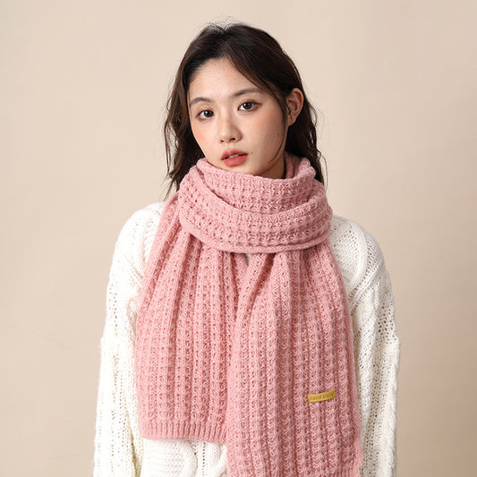 Women's Wool Red Winter Versatile High-grade Warm Scarfs