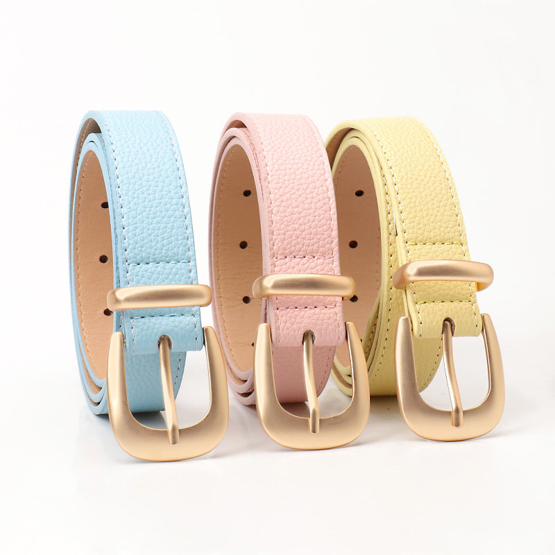 Women's Style Female Commute Pin Buckle Simple Belts