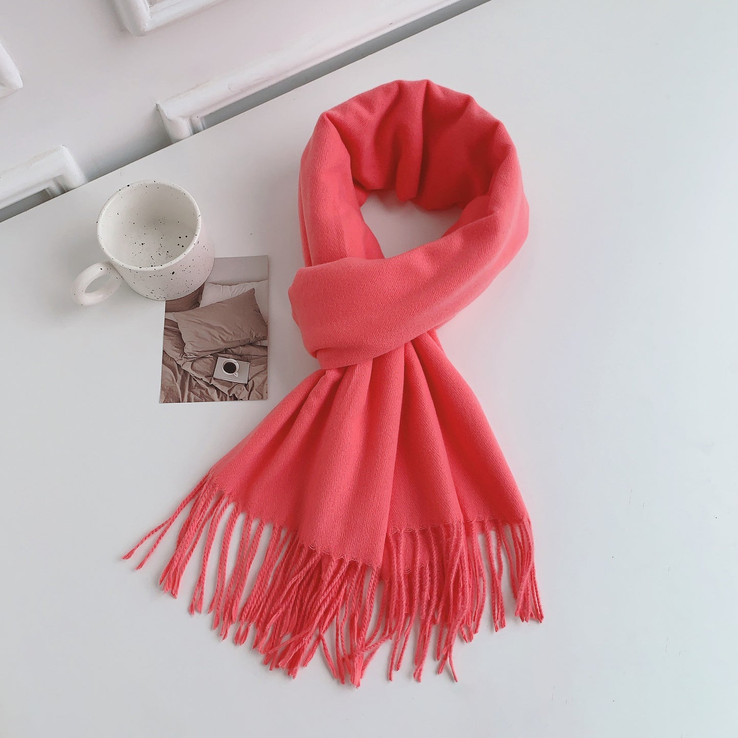 Women's Solid Color Korean Stylish Simple Versatile Scarfs