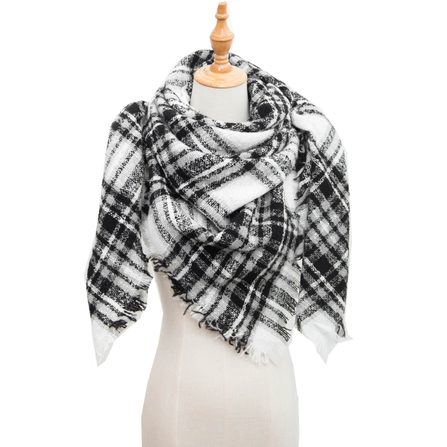 Versatile Source Shawl Large Plaid Triangle Scarfs