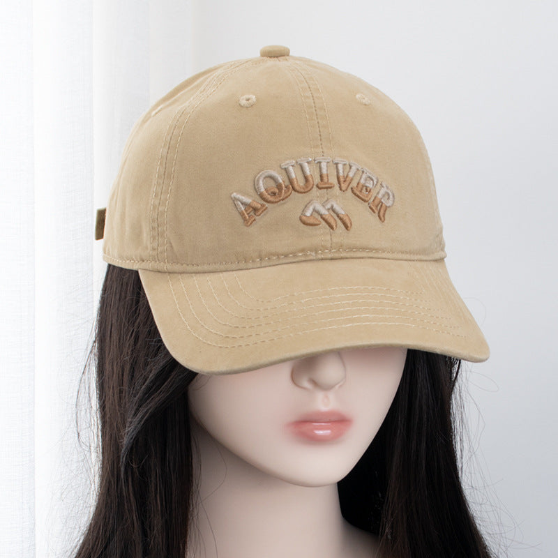 Women's & Men's Style Three-dimensional Letter Embroidery Soft Top Baseball Hats & Caps