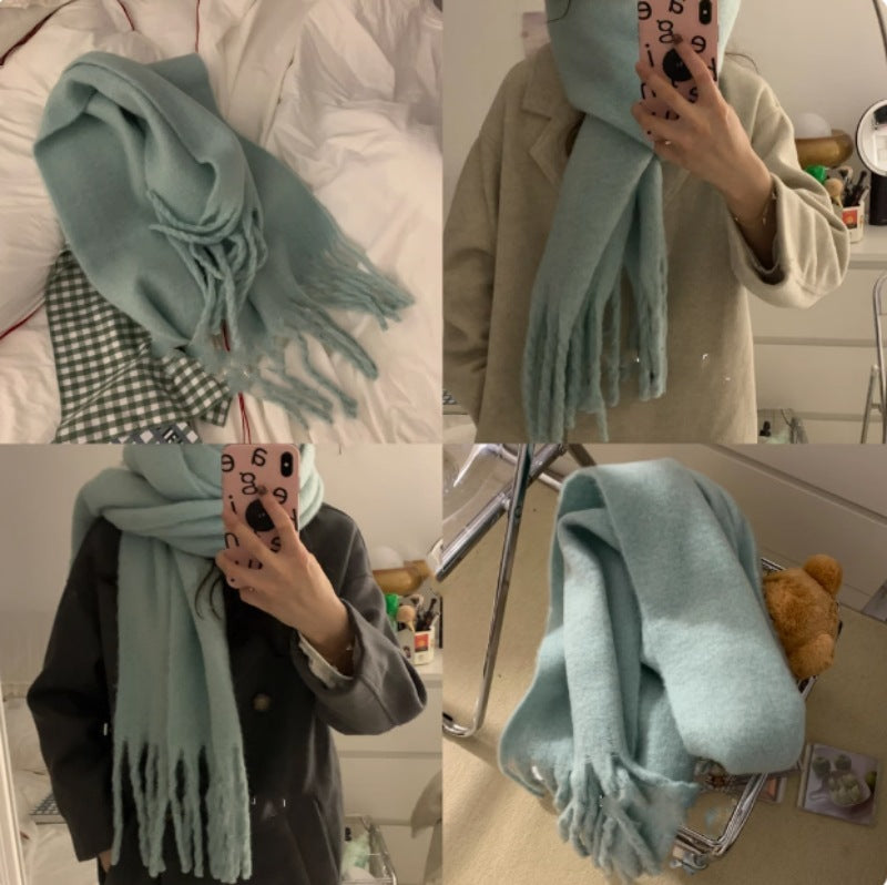 Women's High-grade Winter Long Retro Plaid Shawl Scarfs