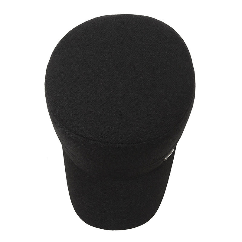 Men's Short Brim Flat-top Hat Outdoor Keep Warm Hats & Caps