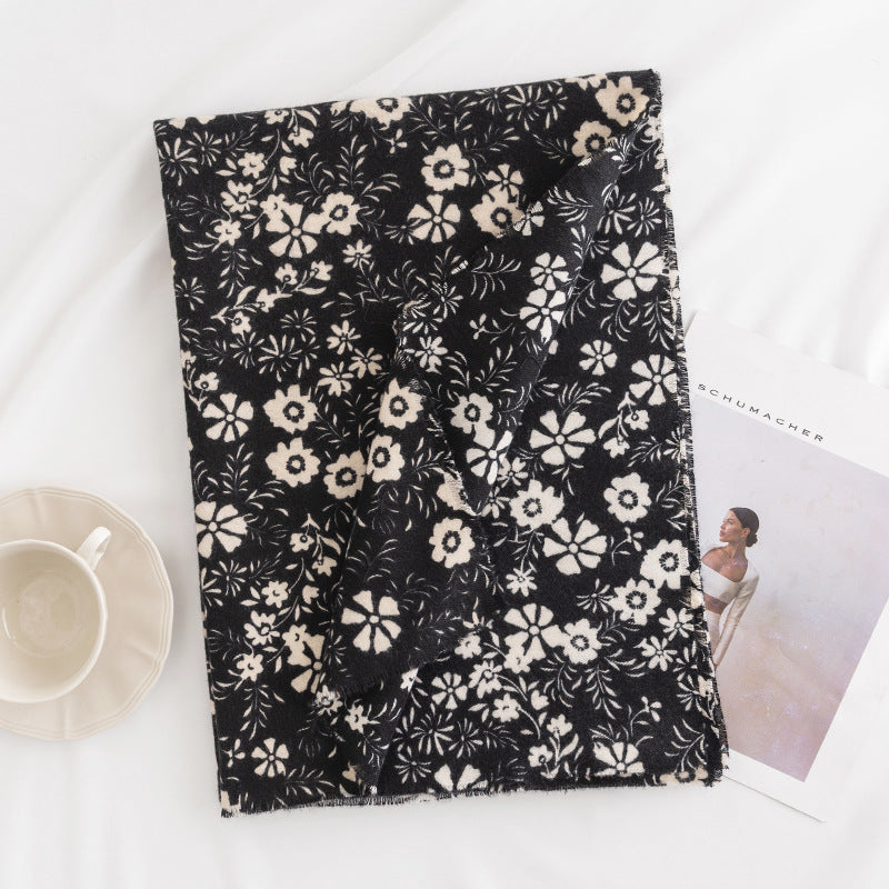 Women's Printed Fresh Little Daisy Artificial Cashmere Scarfs