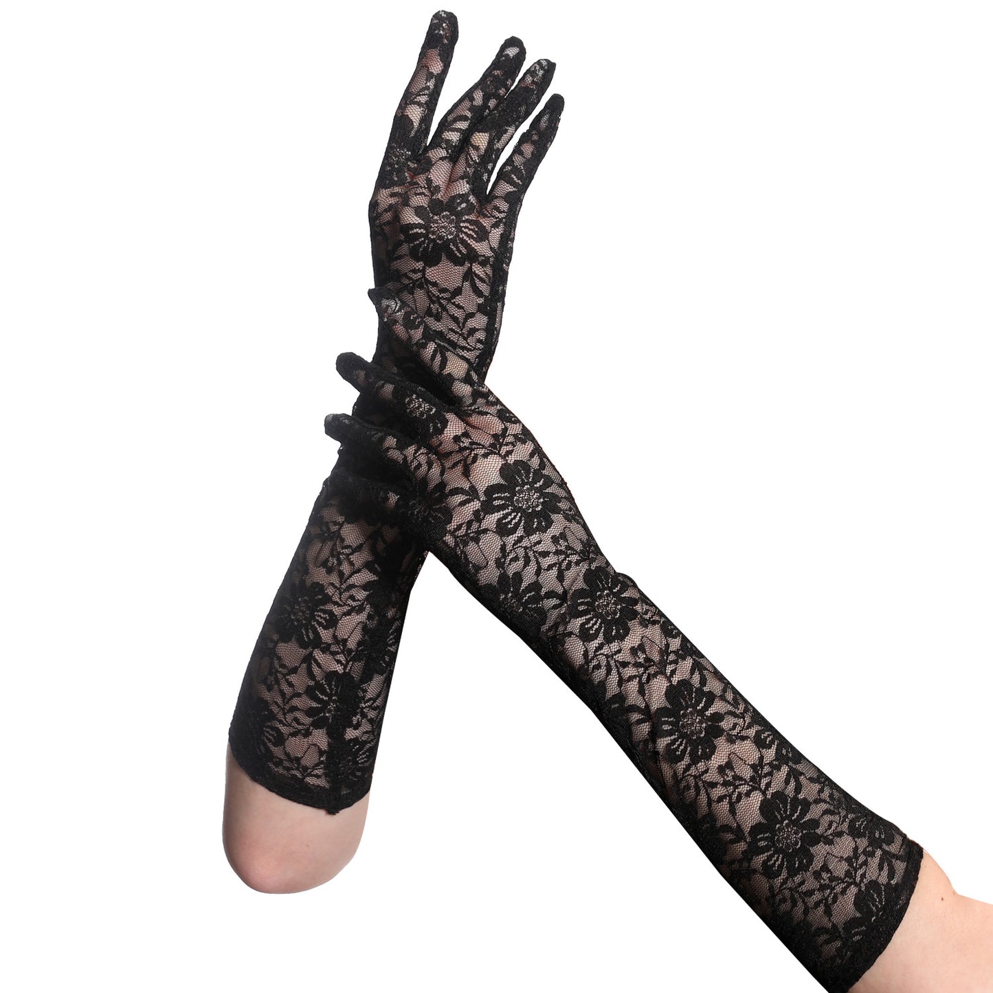 Women's Cm Long Chrysanthemum Lace Sun Protection Gloves