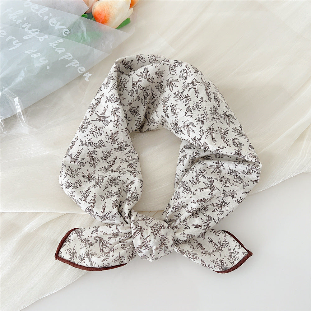 Women's Silk Summer Fresh Korean Style Artistic Scarfs