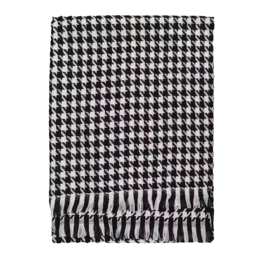 Women's Korean Warm Atmosphere High-grade Plaid Shawl Scarfs