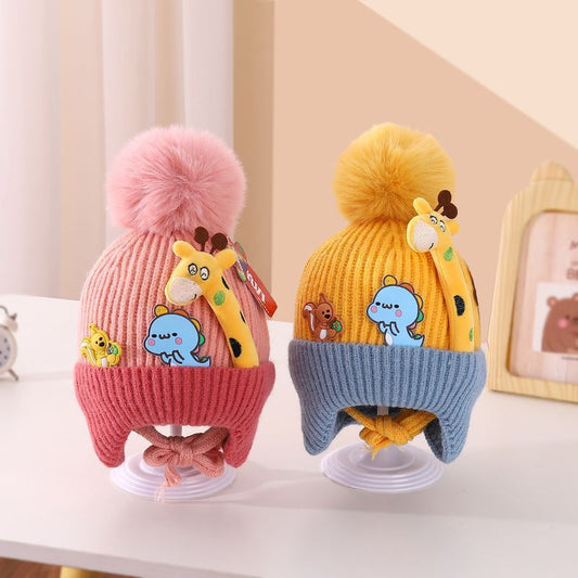 Hat Fleece-lined Thickened Woolen Warm Winter Kids' Headwear