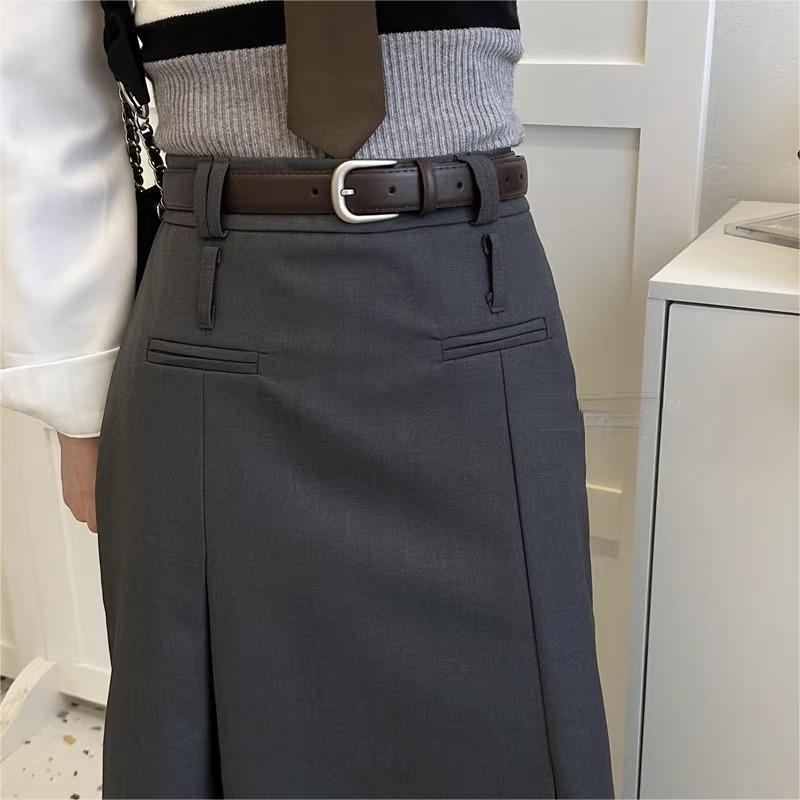 Women's Pants Partner Simple Sier Buckle Black Belts