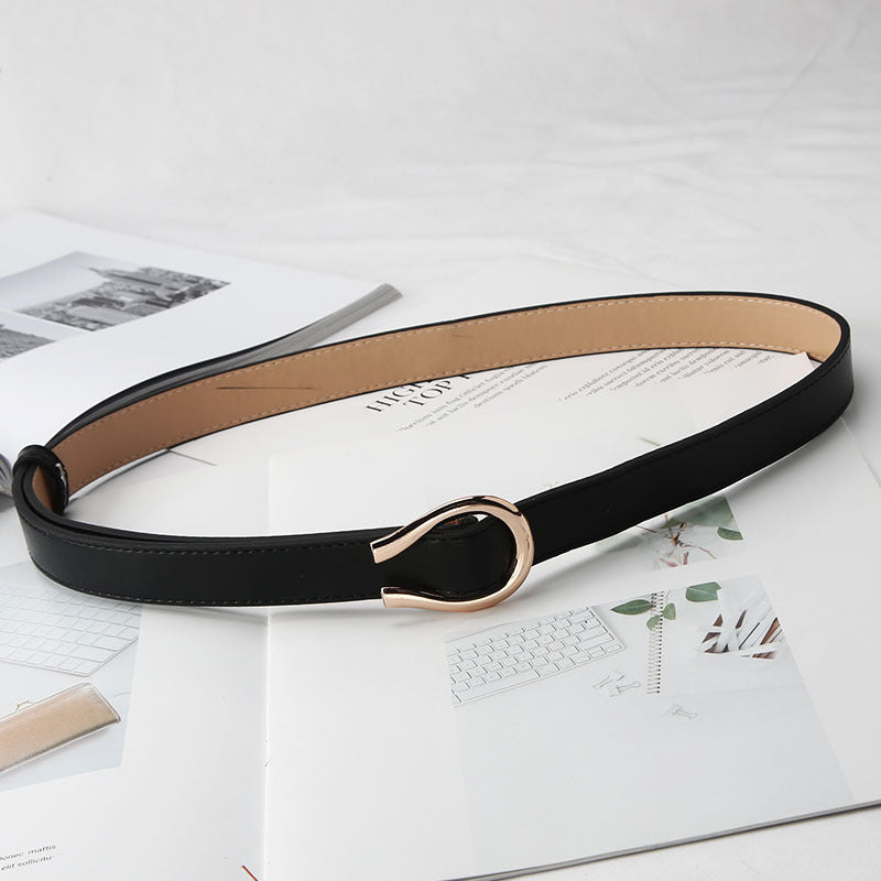 Women's No Hole Thin Style Temperament Wild With Dress Belts