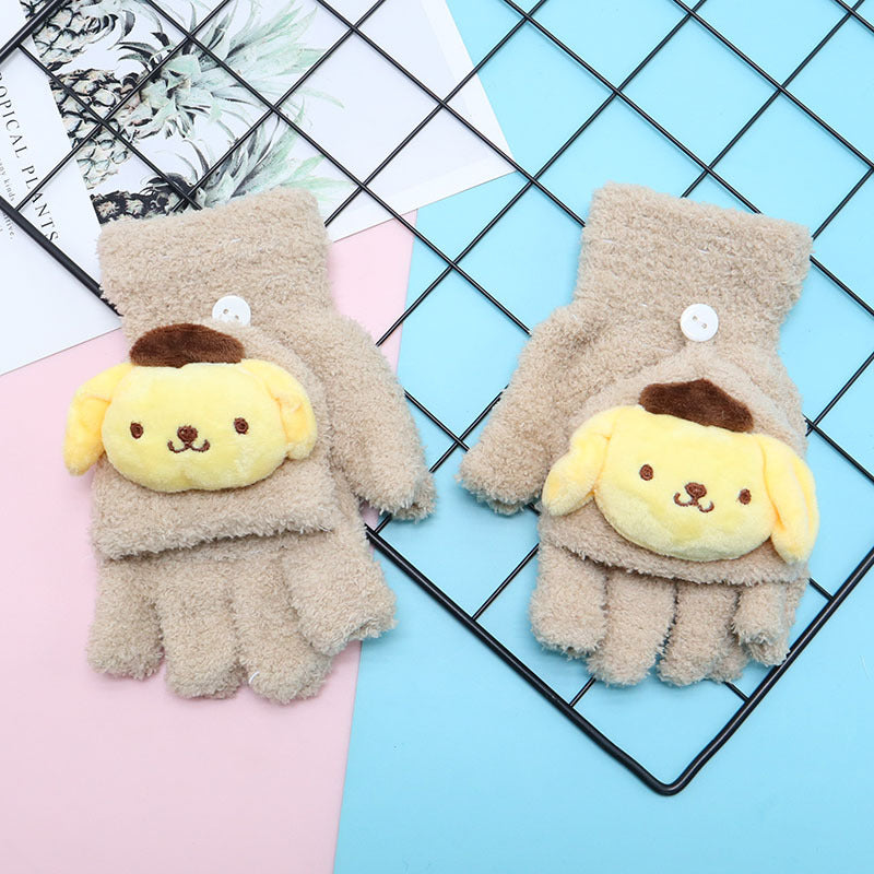 Flip Warm Cute Primary School Clow Gloves