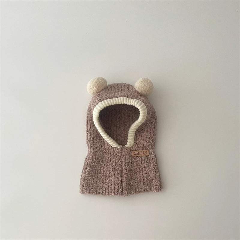 Women's & Men's Hat Integrated Windproof Warm Wool Beanie Kids' Headwear