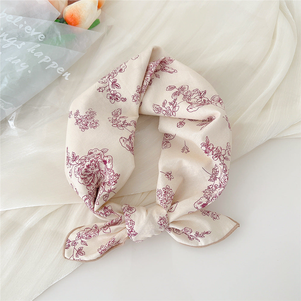 Women's Silk Summer Fresh Korean Style Artistic Scarfs