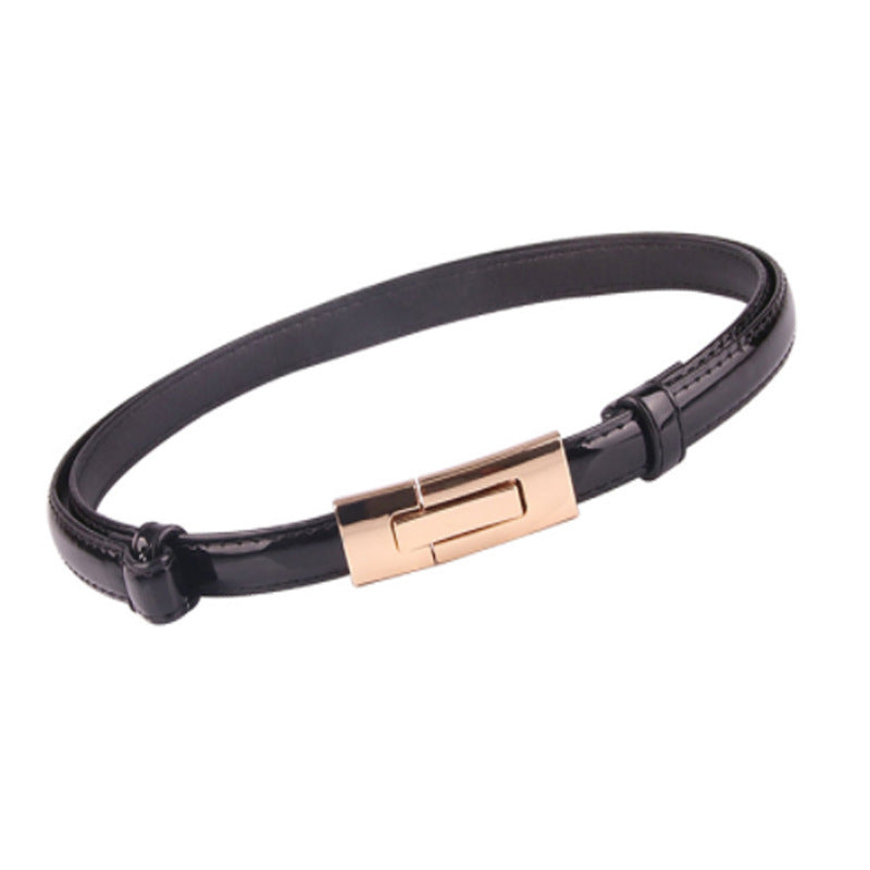 Women's Pair Of Buckles Adjustable Thin Dress Belts