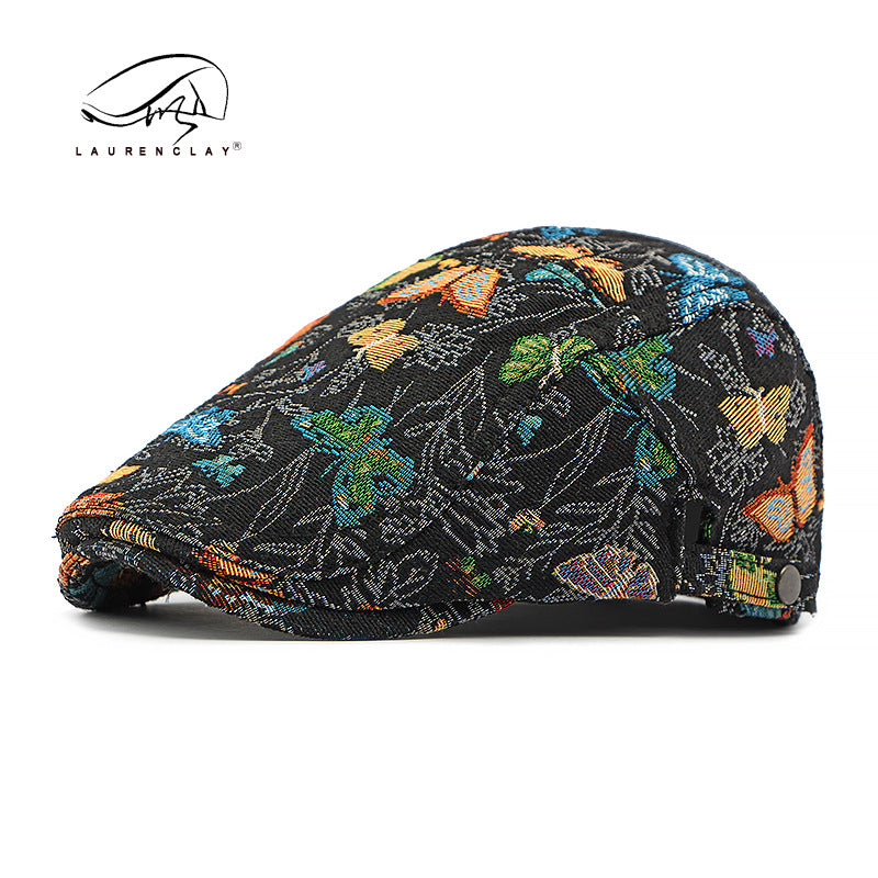 Women's Hat Peaked Personality Butterfly Embroidered Ethnic Hats & Caps