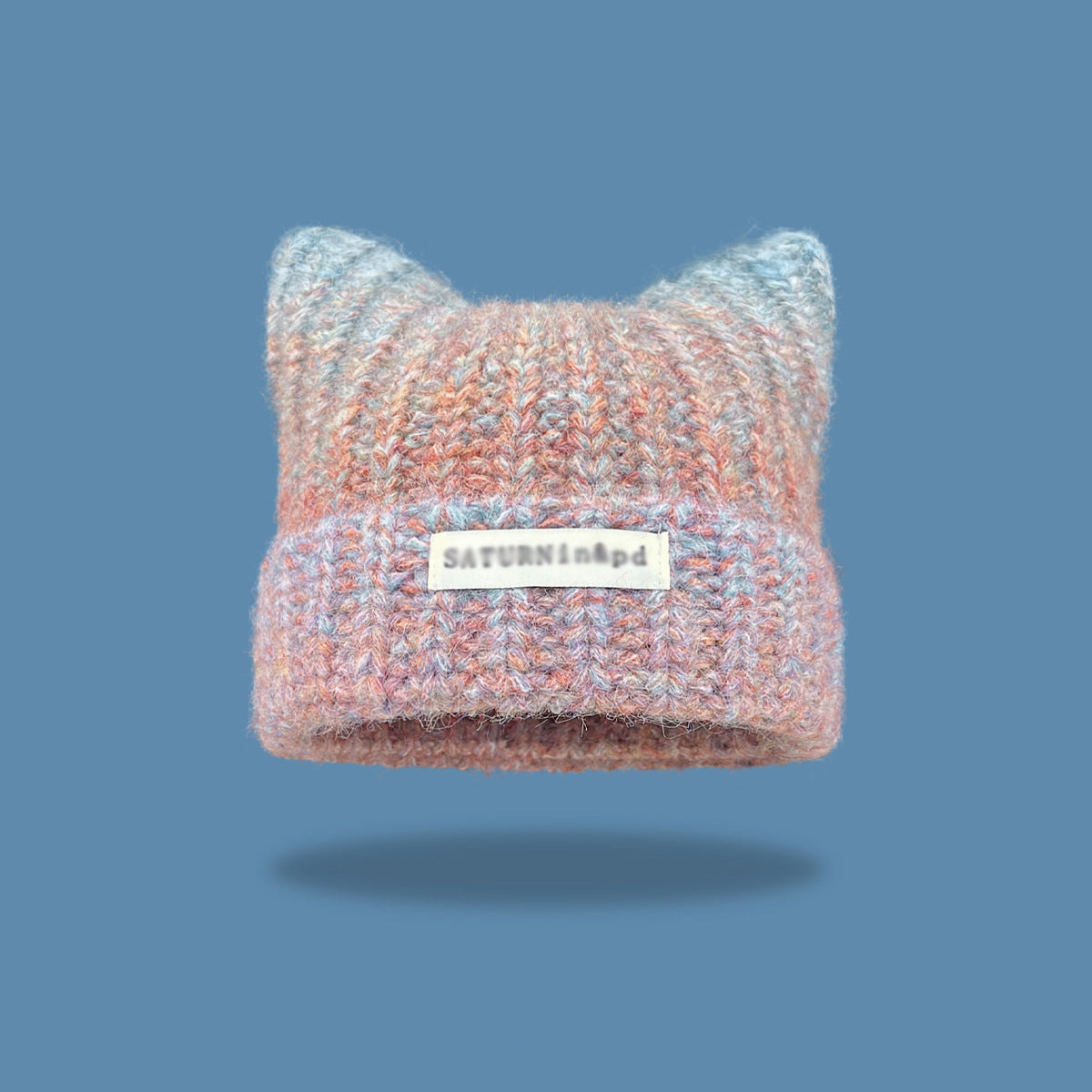 Women's Cute Cat Ears Gradient Knitted Woolen Hats & Caps