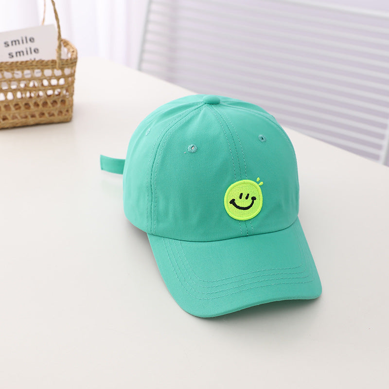 Children's Smiling Face Embroidery Simple Baseball Hat Kids' Headwear