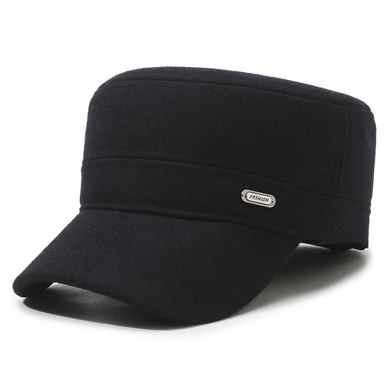 Men's Short Brim Flat-top Hat Outdoor Keep Warm Hats & Caps