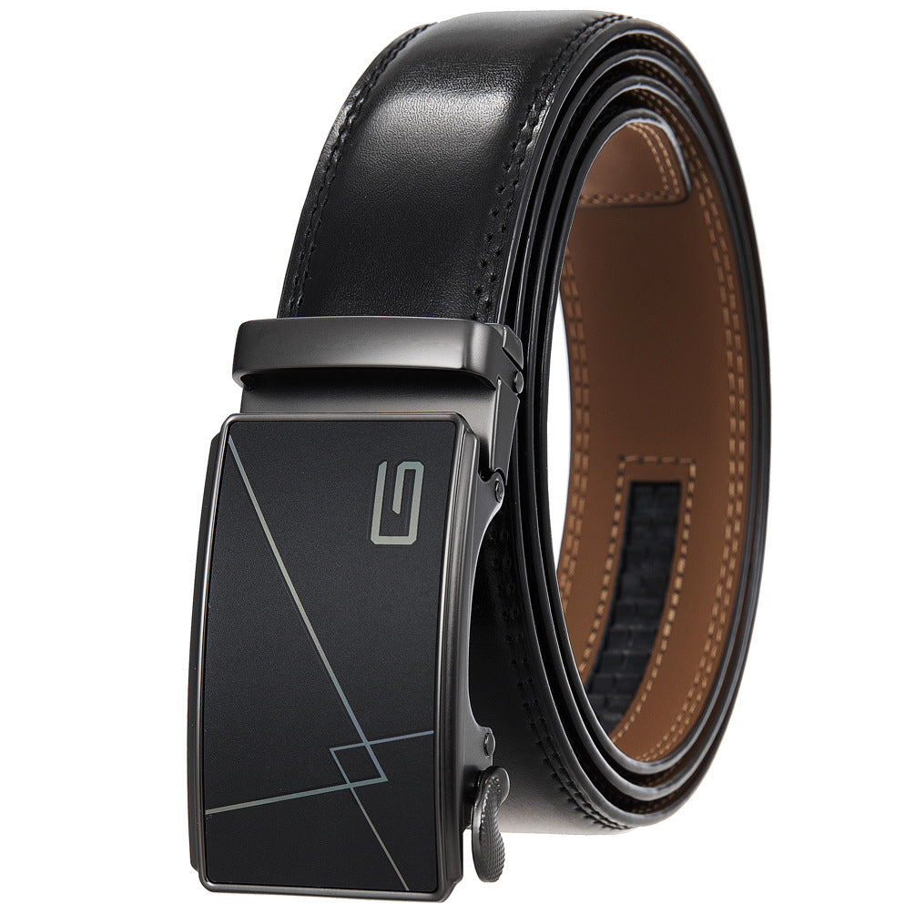 Men's Durable Classy Automatic Buckle Cowhide Belts