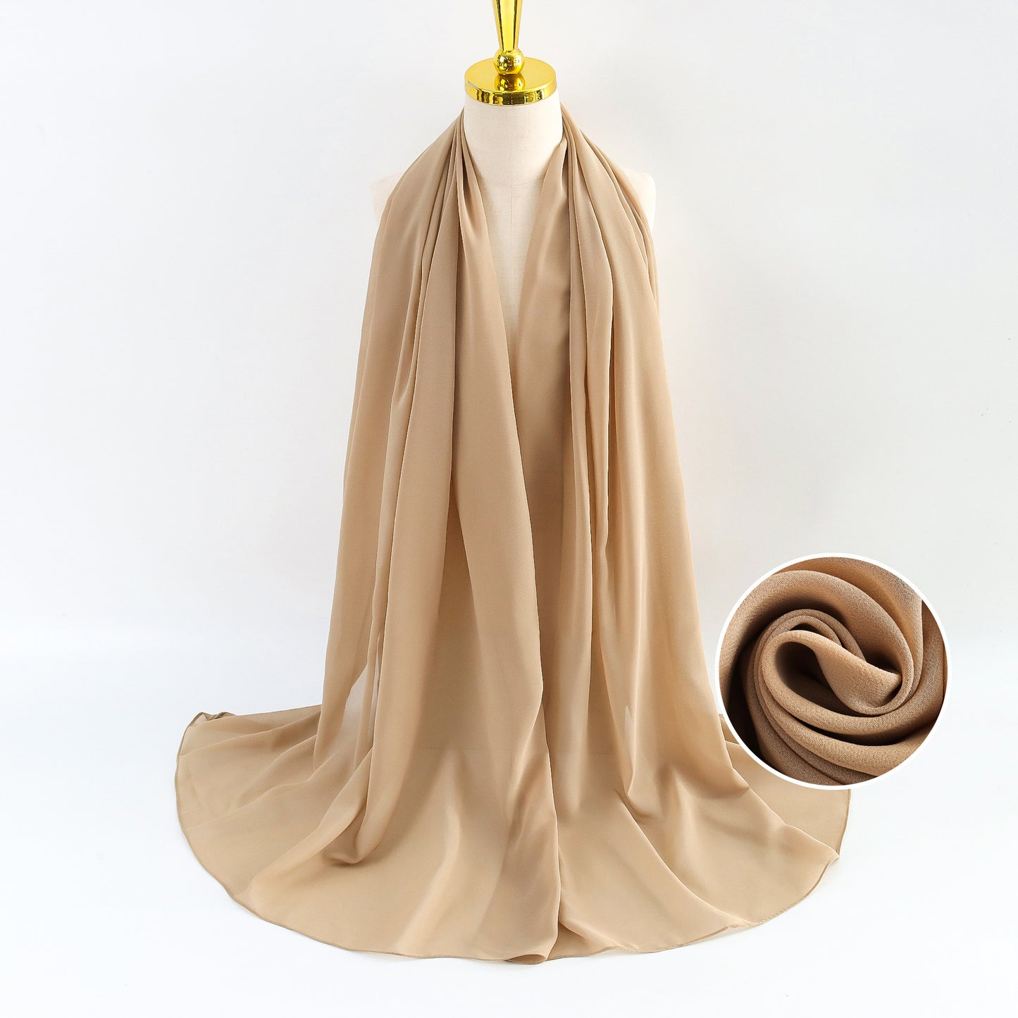 Women's Pearl Chiffon Solid Color Bubble Bag Scarfs